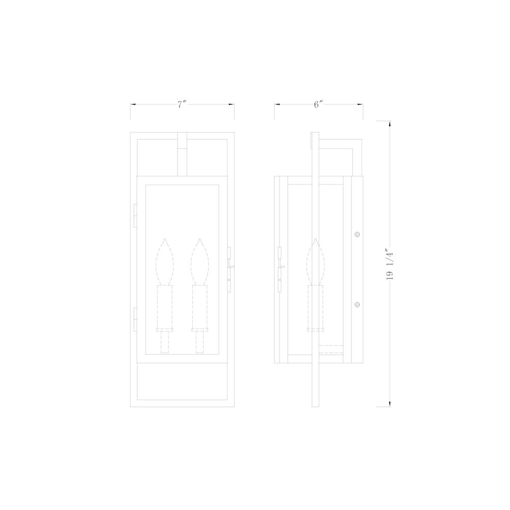 Z-Lite 2 Light Outdoor Wall Light. Picture 8