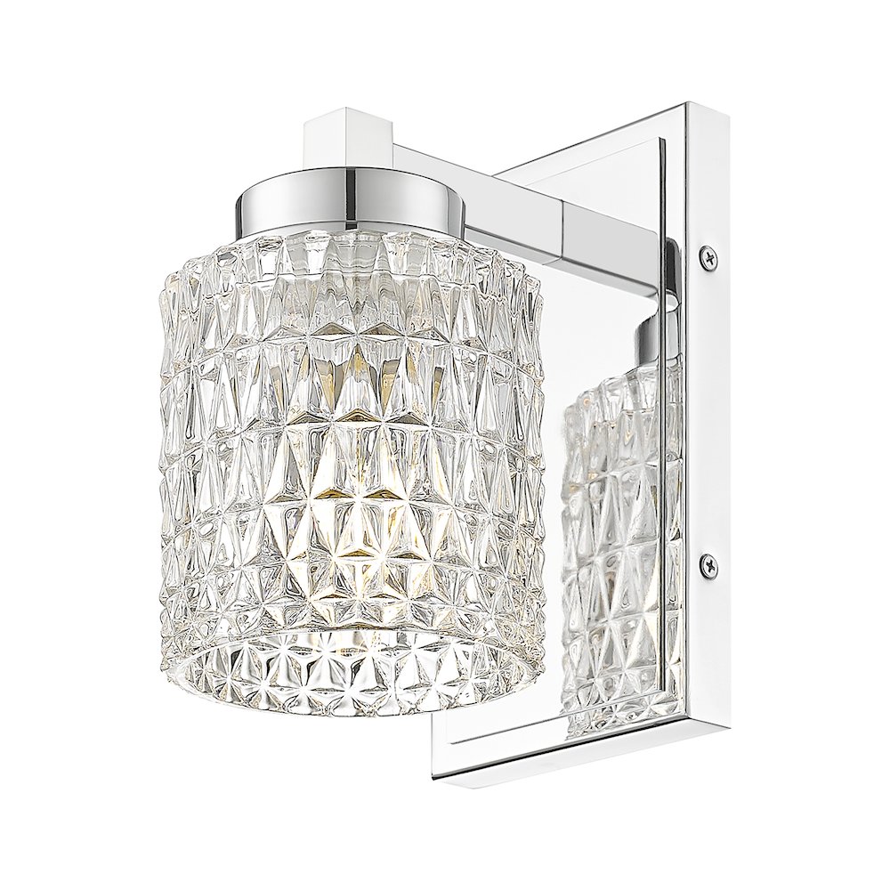 Z-Lite 1 Light Wall Sconce, Chrome. Picture 3