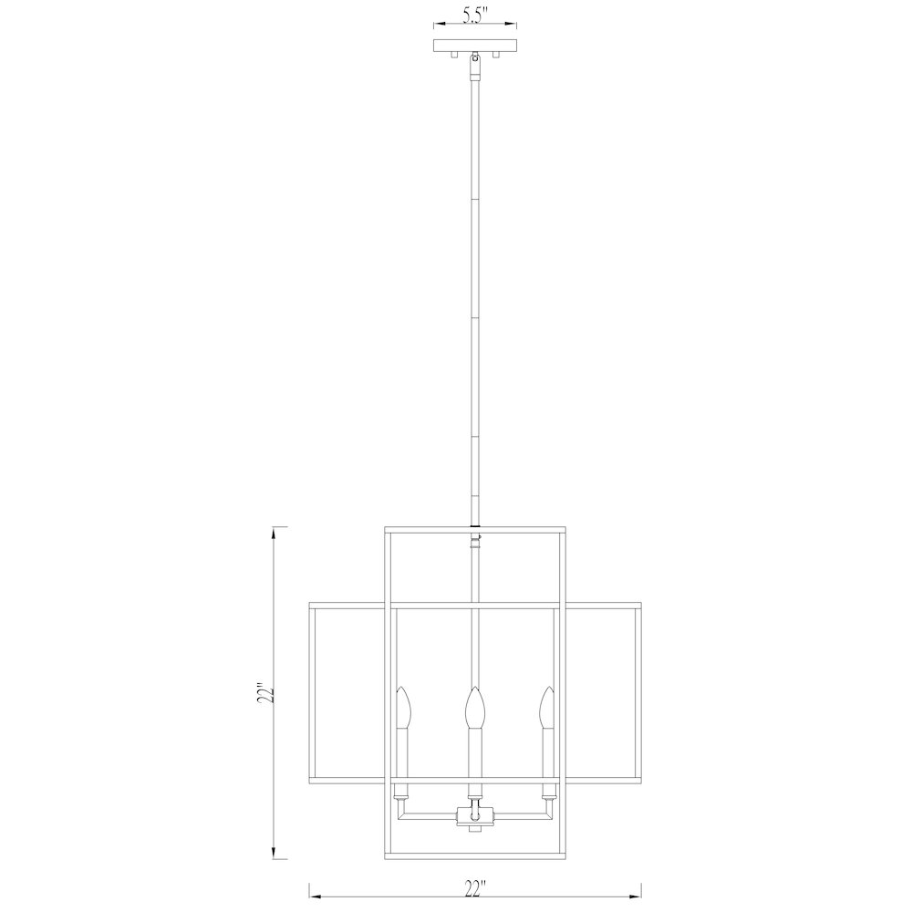 Z-Lite 4 Light Chandelier. Picture 8