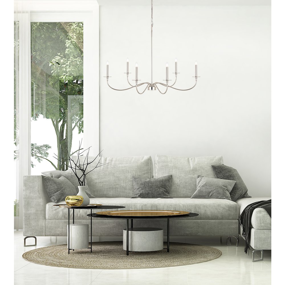 Z-Lite 6 Light Chandelier. Picture 6