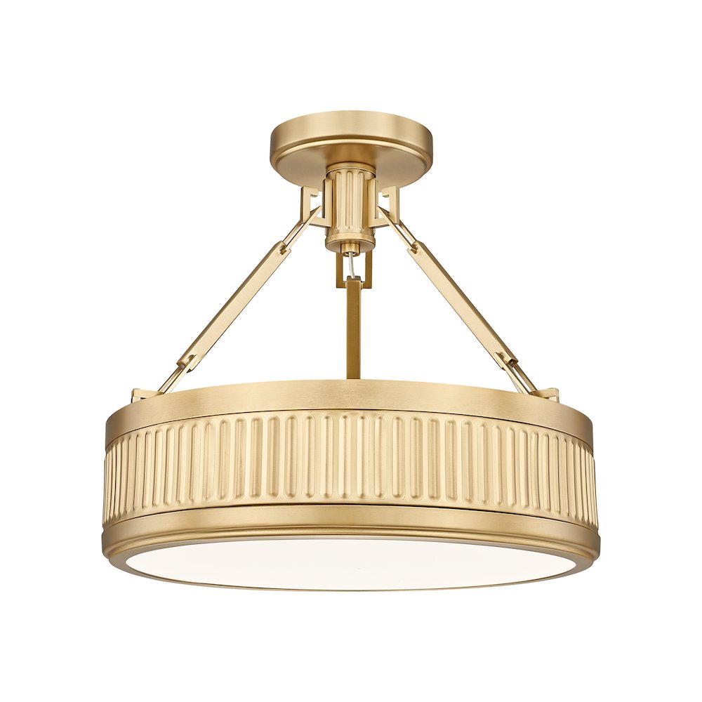Z-Lite 1 Light Semi Flush Mount, Modern Gold. Picture 1
