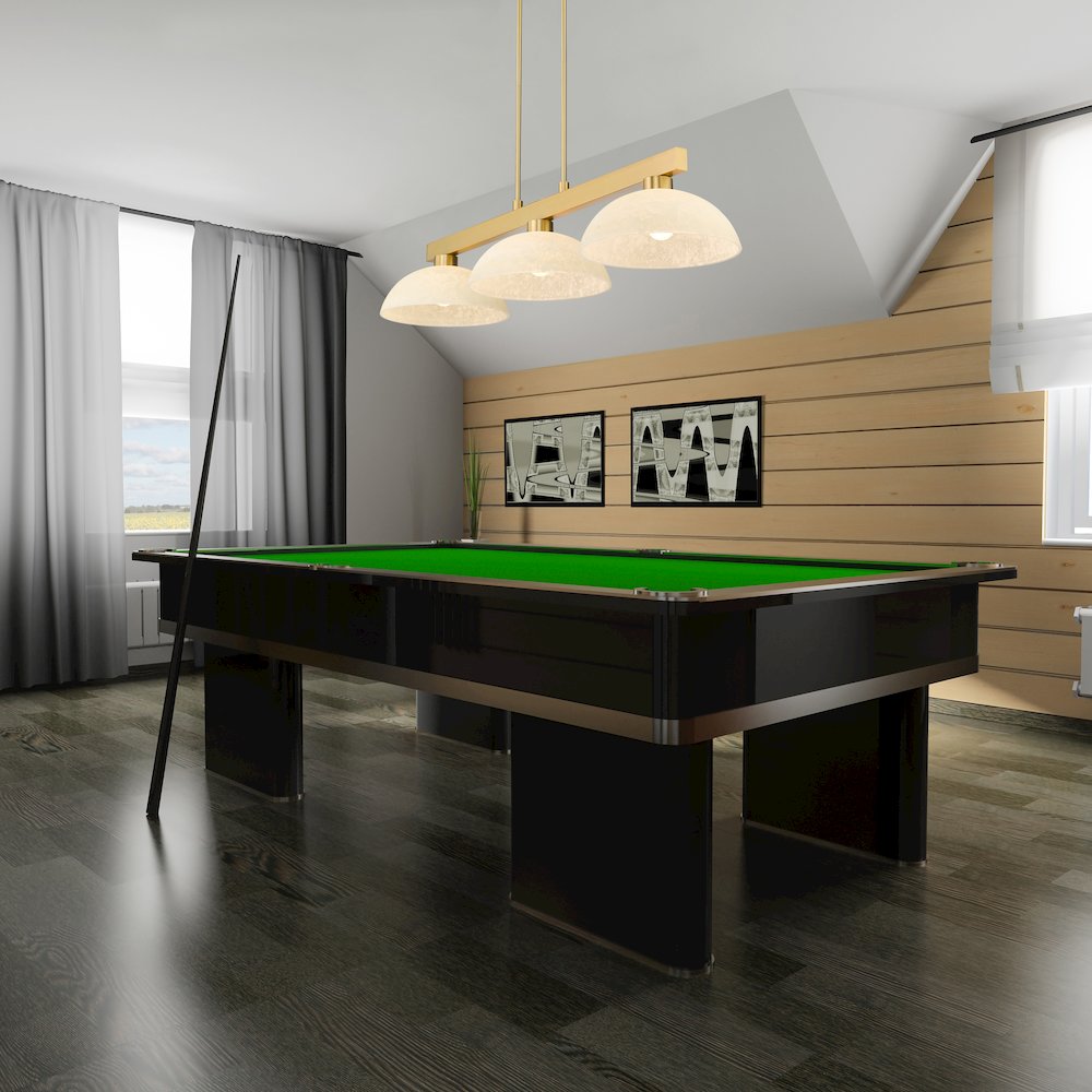 Z-Lite Cobalt 3 Light Billiard, Steel Frame, Golden Mottle Shade Color. Picture 6