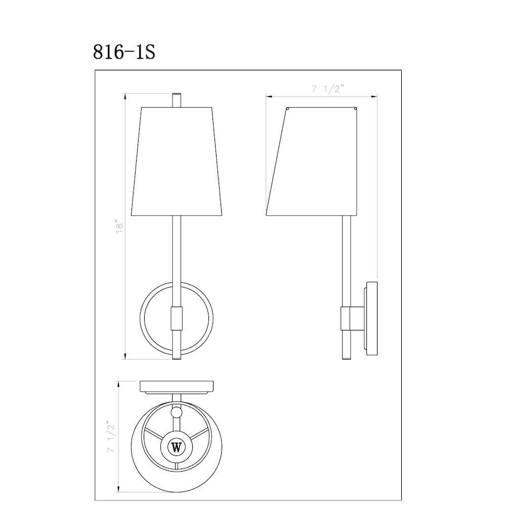 Z-Lite 1 Light Wall Sconce. Picture 8