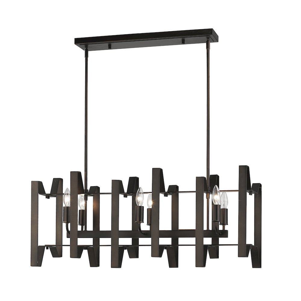 Z-Lite 6 Light Linear Chandelier. Picture 1