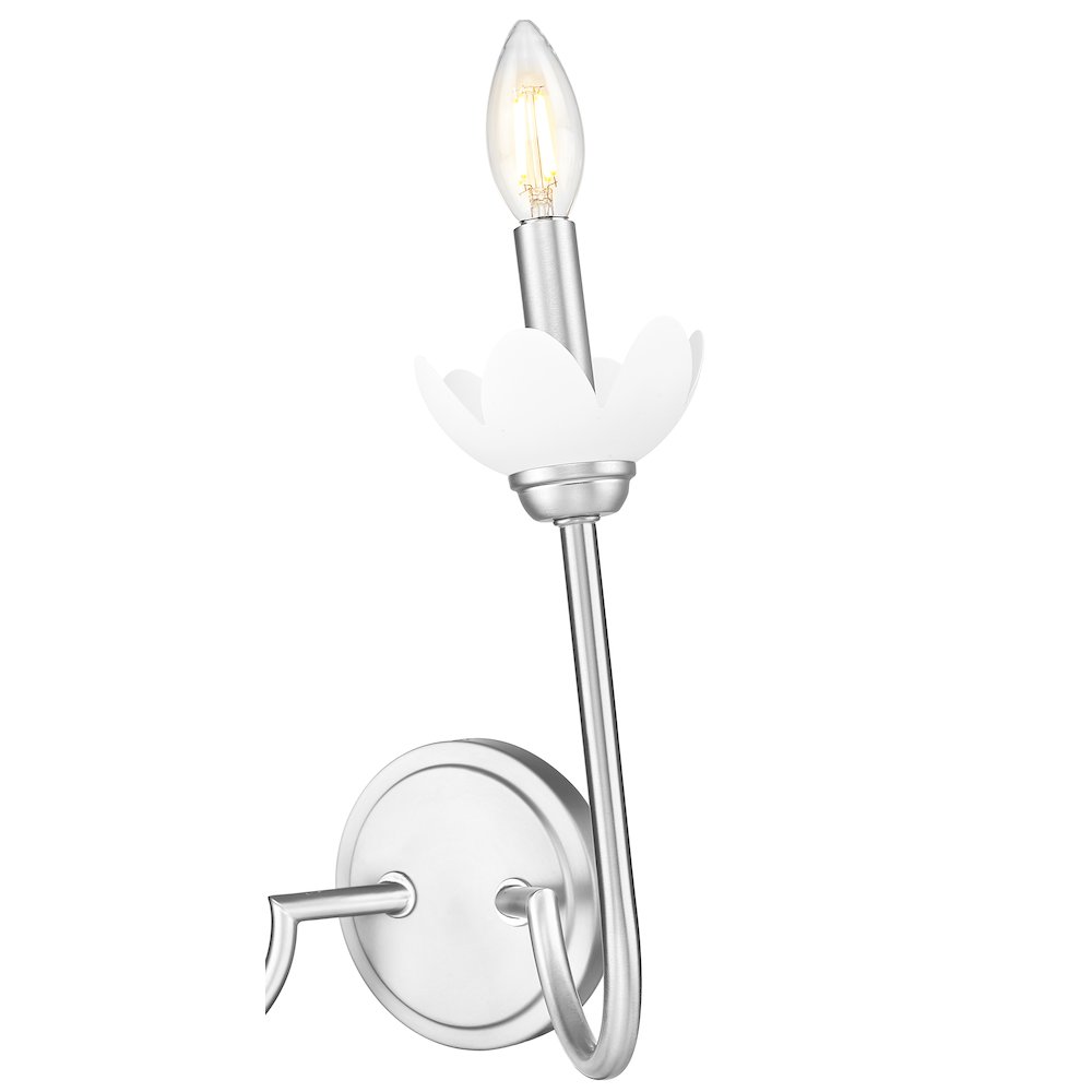 Z-Lite Allistair 2 Light Wall Sconce in Brushed Nickel color, Steel frame. Picture 4