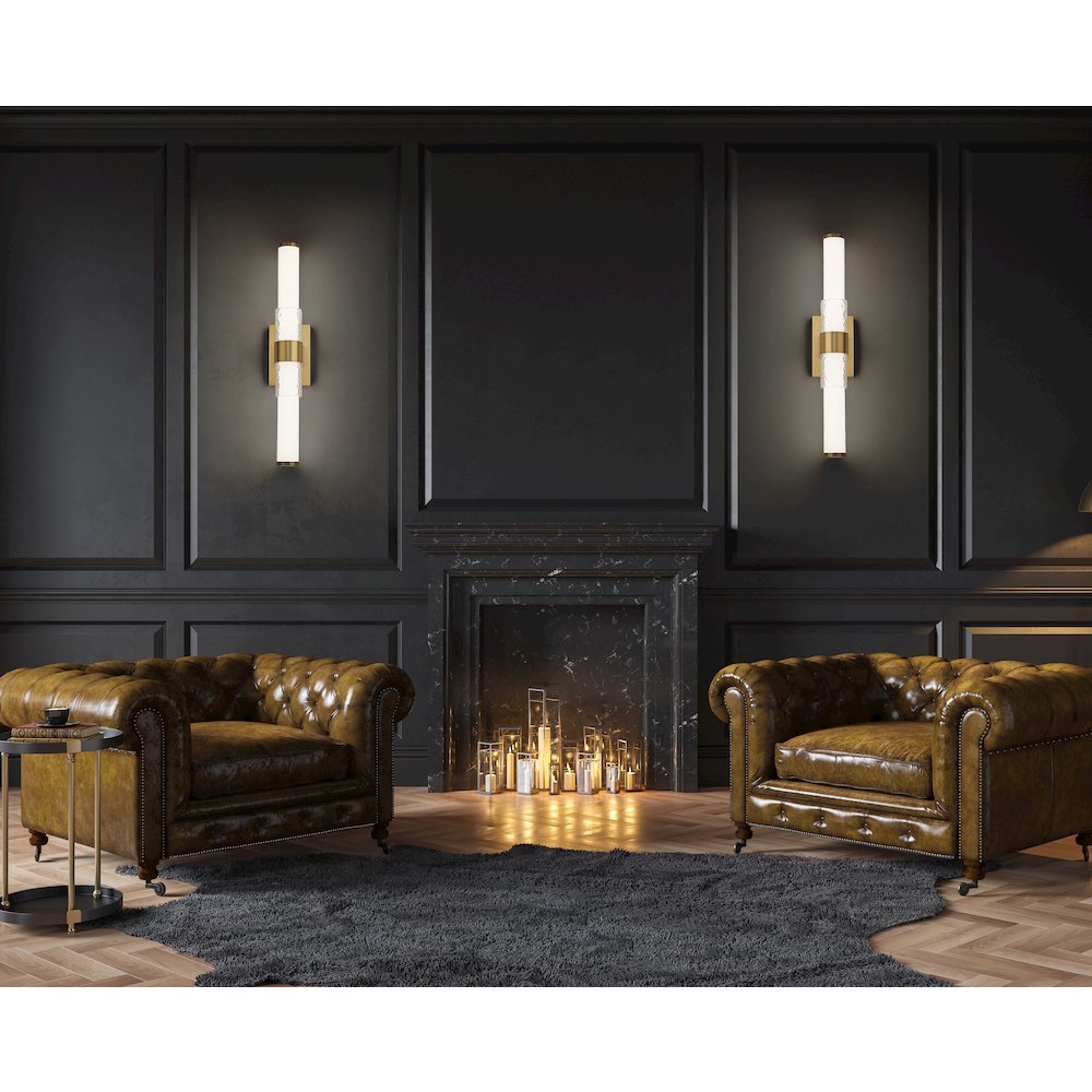 Z-Lite Egon 1 Light Vanity in Modern Gold color, Steel frame. Picture 7