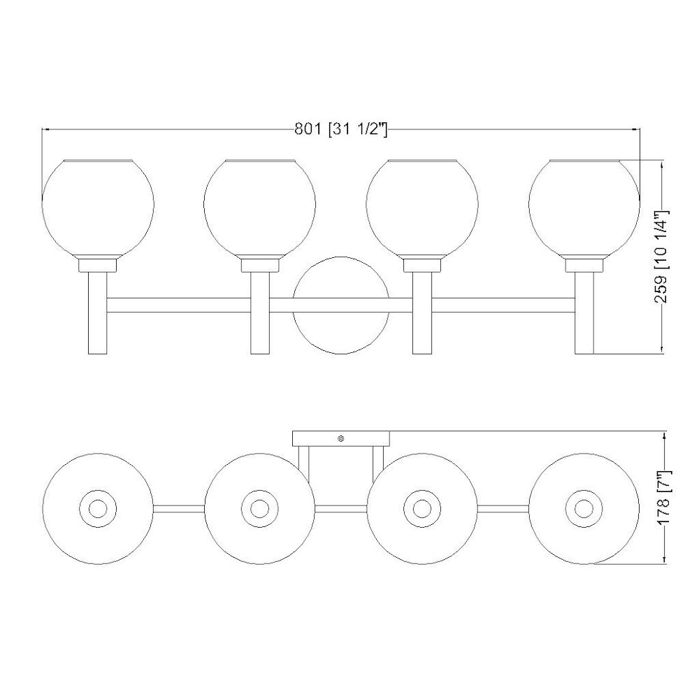 Z-Lite 4 Light Vanity. Picture 8