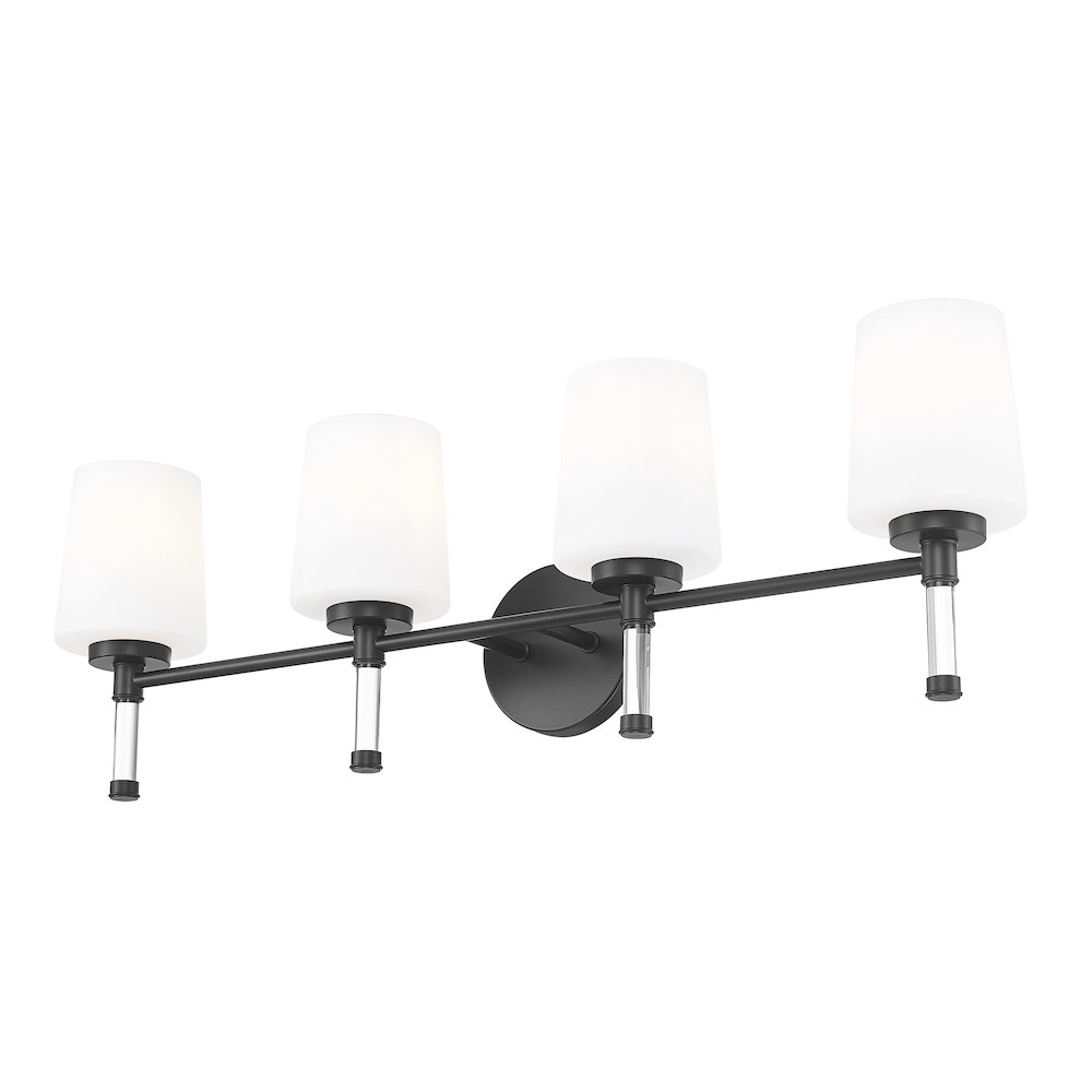 Z-Lite 4 Light Vanity, Matte Black. Picture 3
