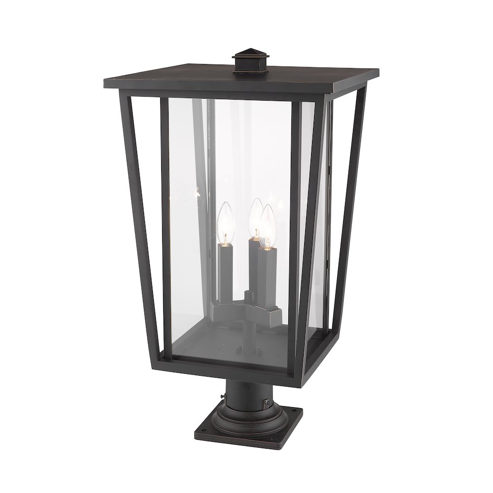 Z-Lite 3 Light Outdoor Pier Mounted Fixture. Picture 2