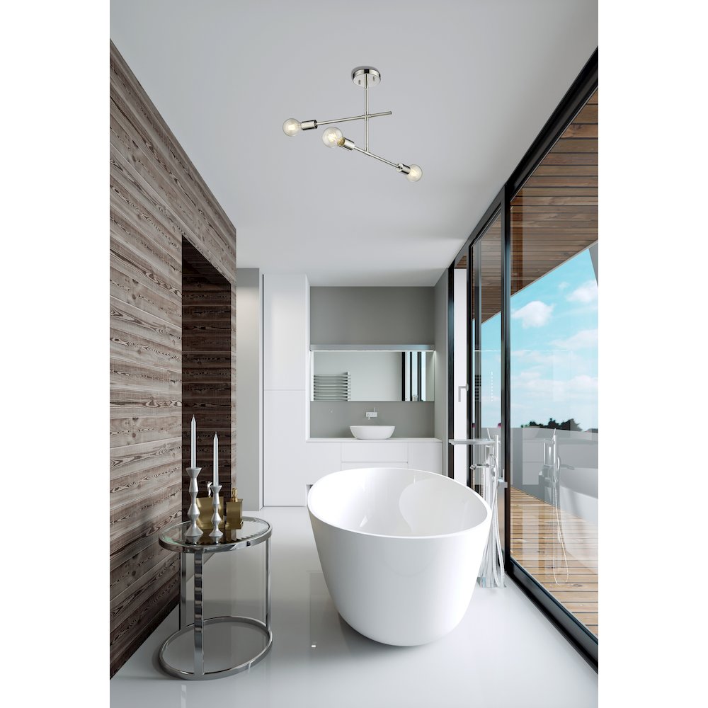 Z-Lite 3 Light Semi Flush Mount. Picture 6