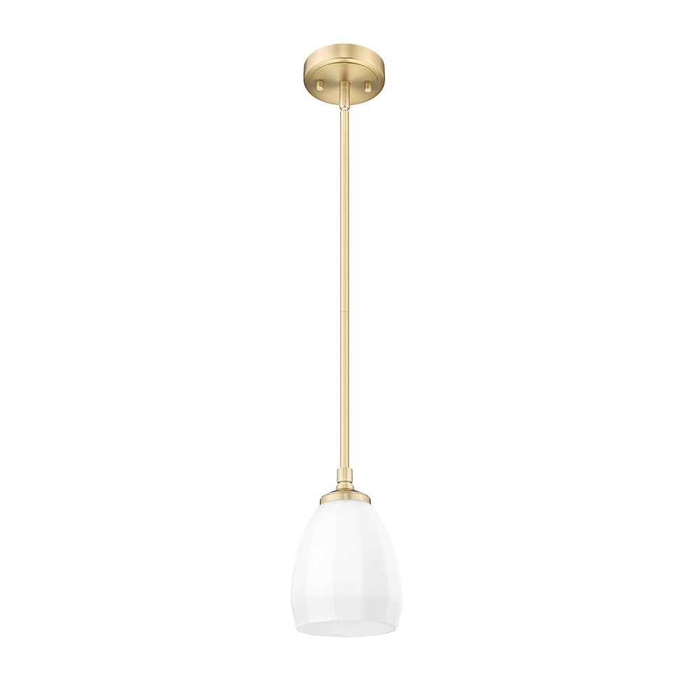 Z-Lite Oren 1 Light Pendant in Modern Gold color, Steel frame. Picture 5