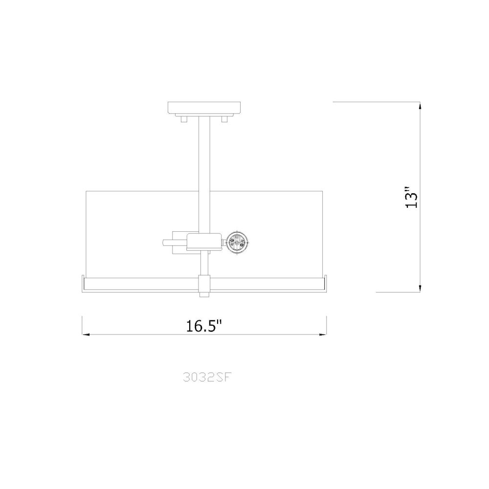 Z-Lite 3 Light Semi Flush Mount. Picture 8