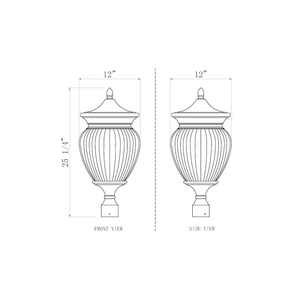 Z-Lite 4 Light Outdoor Post Mount Fixture. Picture 6