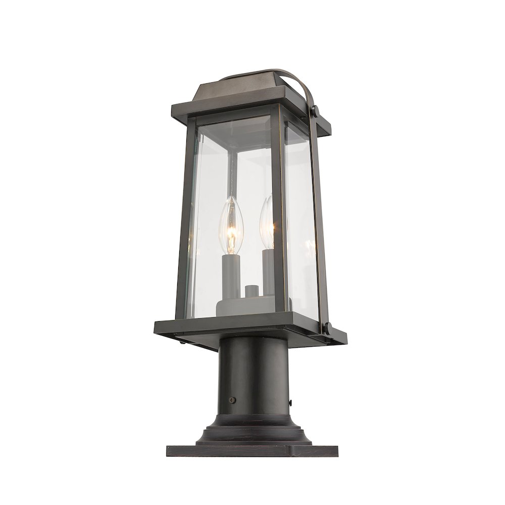 Z-Lite 2 Light Outdoor Pier Mounted Fixture. Picture 4