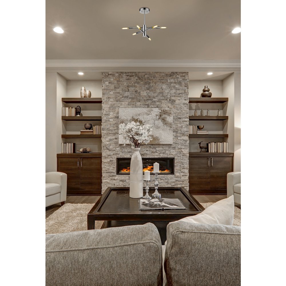 Z-Lite 6 Light Semi Flush Mount. Picture 6