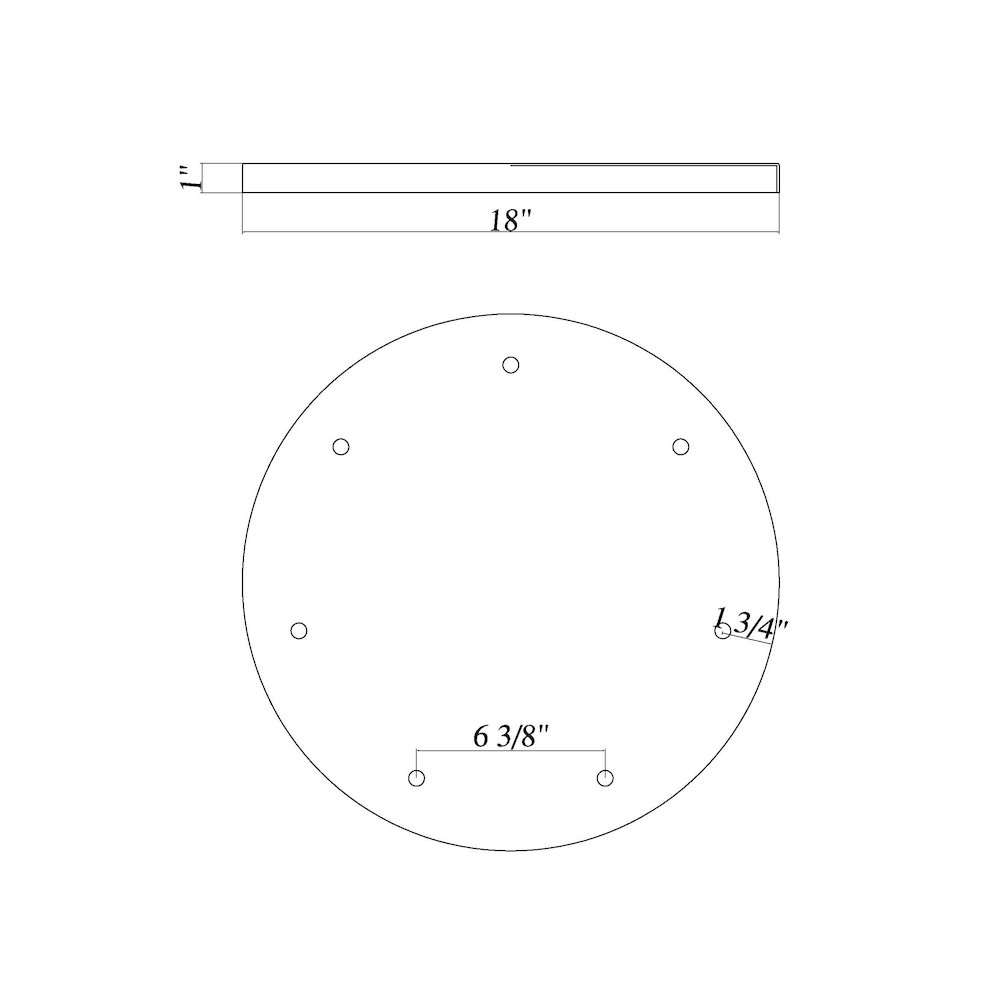 Z-Lite 7 Light Ceiling Plate. Picture 2
