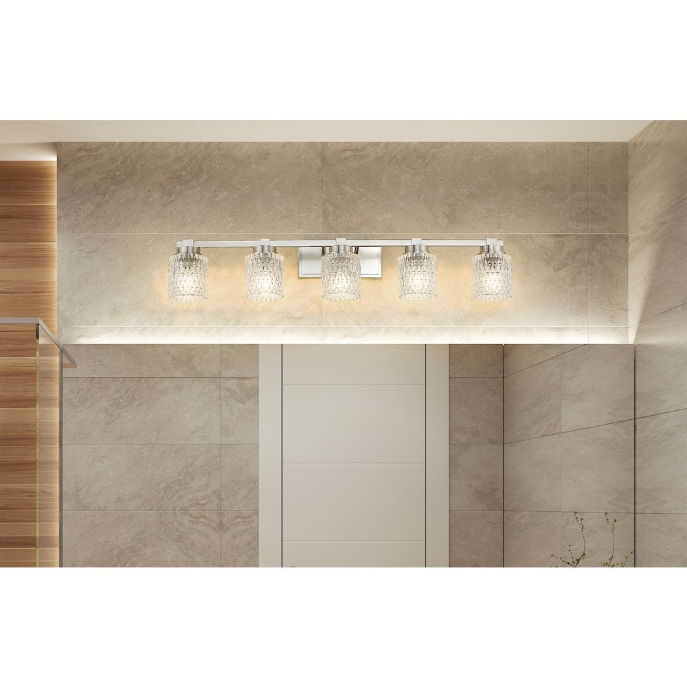Z-Lite 5 Light Vanity, Brushed Nickel. Picture 6