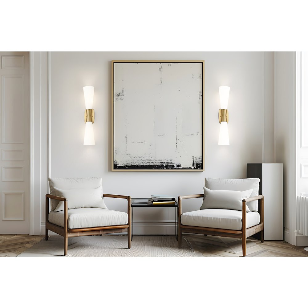 Z-Lite 2 Light Wall Sconce, Modern Gold. Picture 6