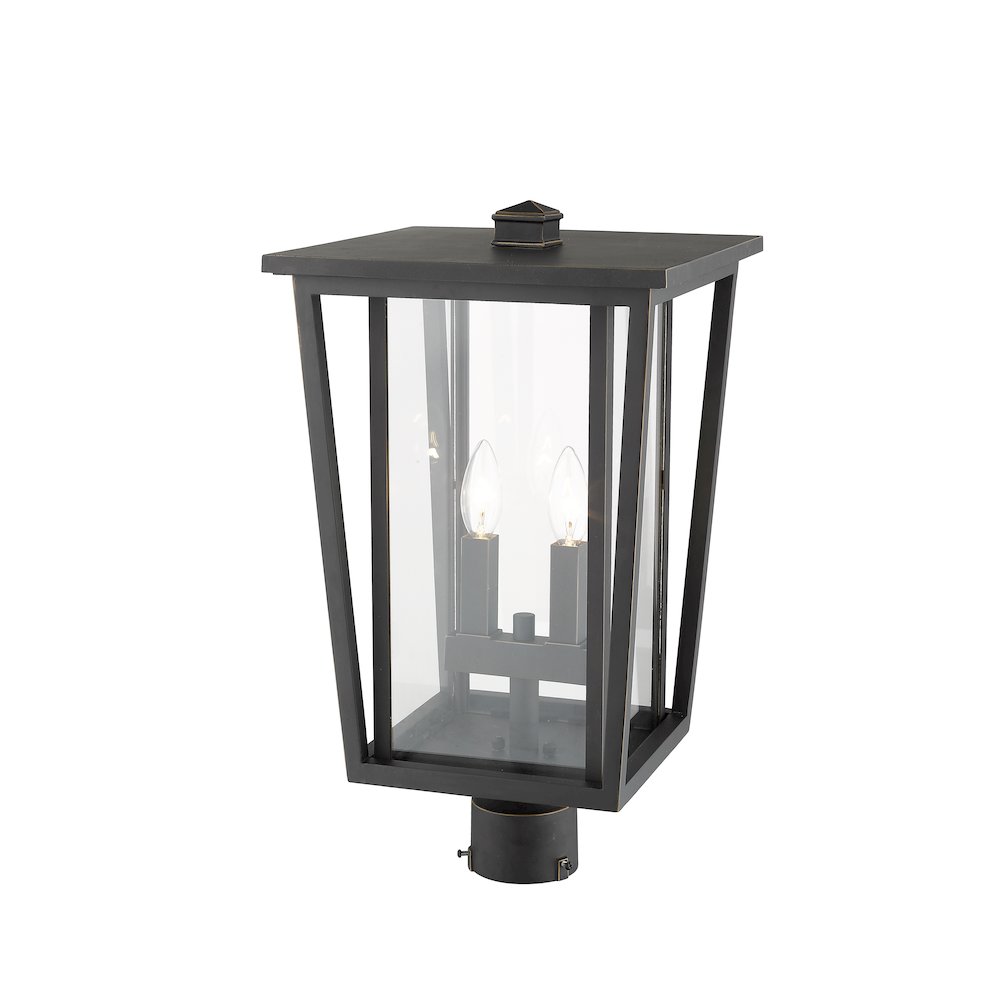 Z-Lite 2 Light Outdoor Post Mount Fixture. Picture 3