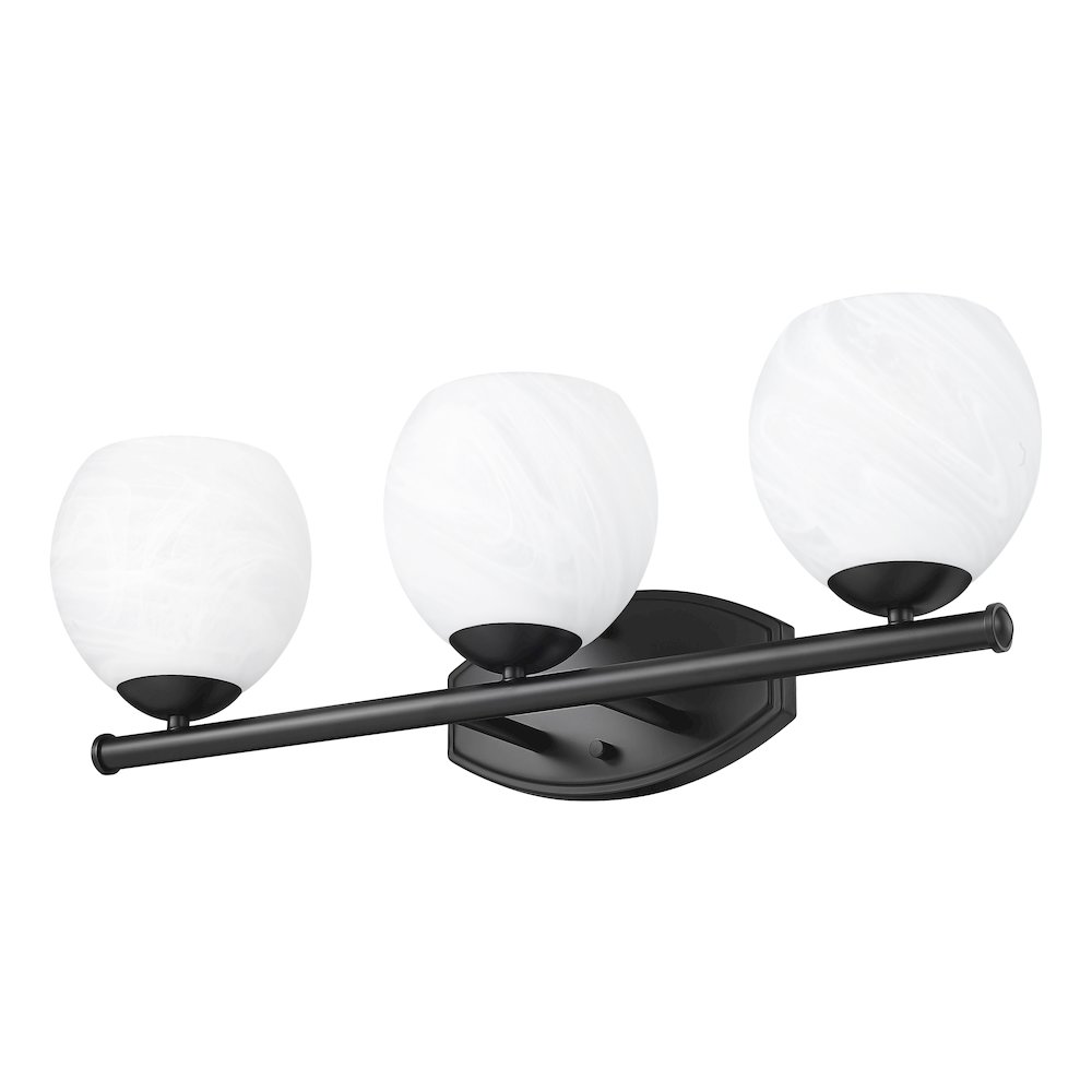 Z-Lite 3 Light Vanity, Matte Black. Picture 7