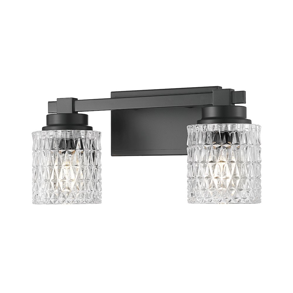 Z-Lite 2 Light Vanity, Matte Black. Picture 1