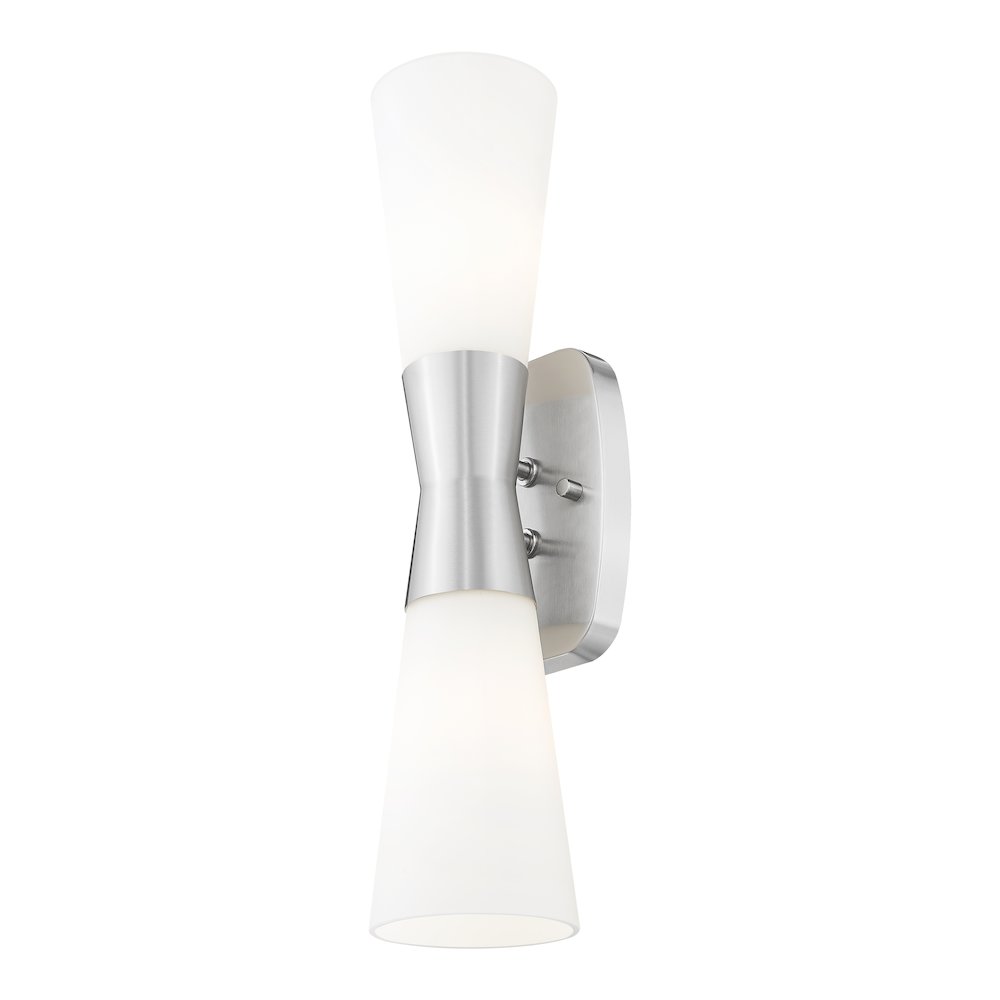 Z-Lite 2 Light Wall Sconce, Brushed Nickel. Picture 3