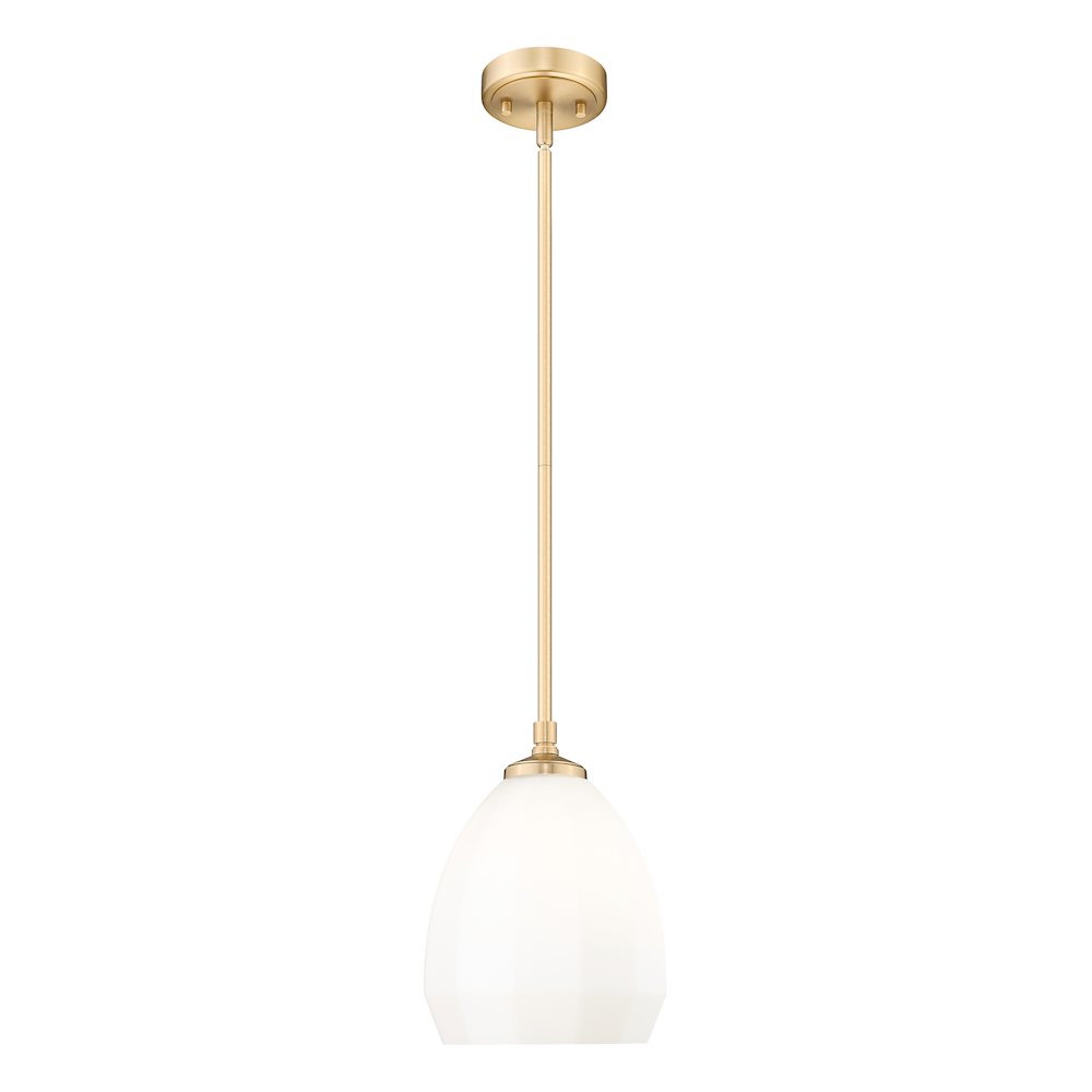 Z-Lite Oren 1 Light Pendant in Modern Gold color, Steel frame. Picture 1
