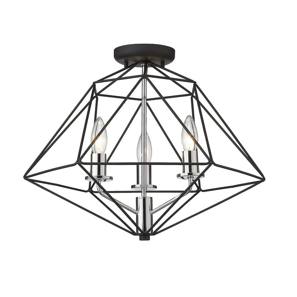 Z-Lite 3 Light Semi Flush Mount. Picture 3