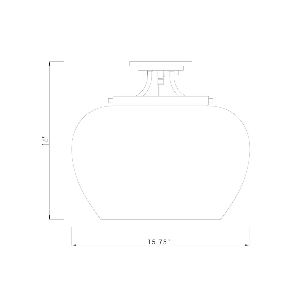 Z-Lite 3 Light Semi Flush Mount. Picture 8