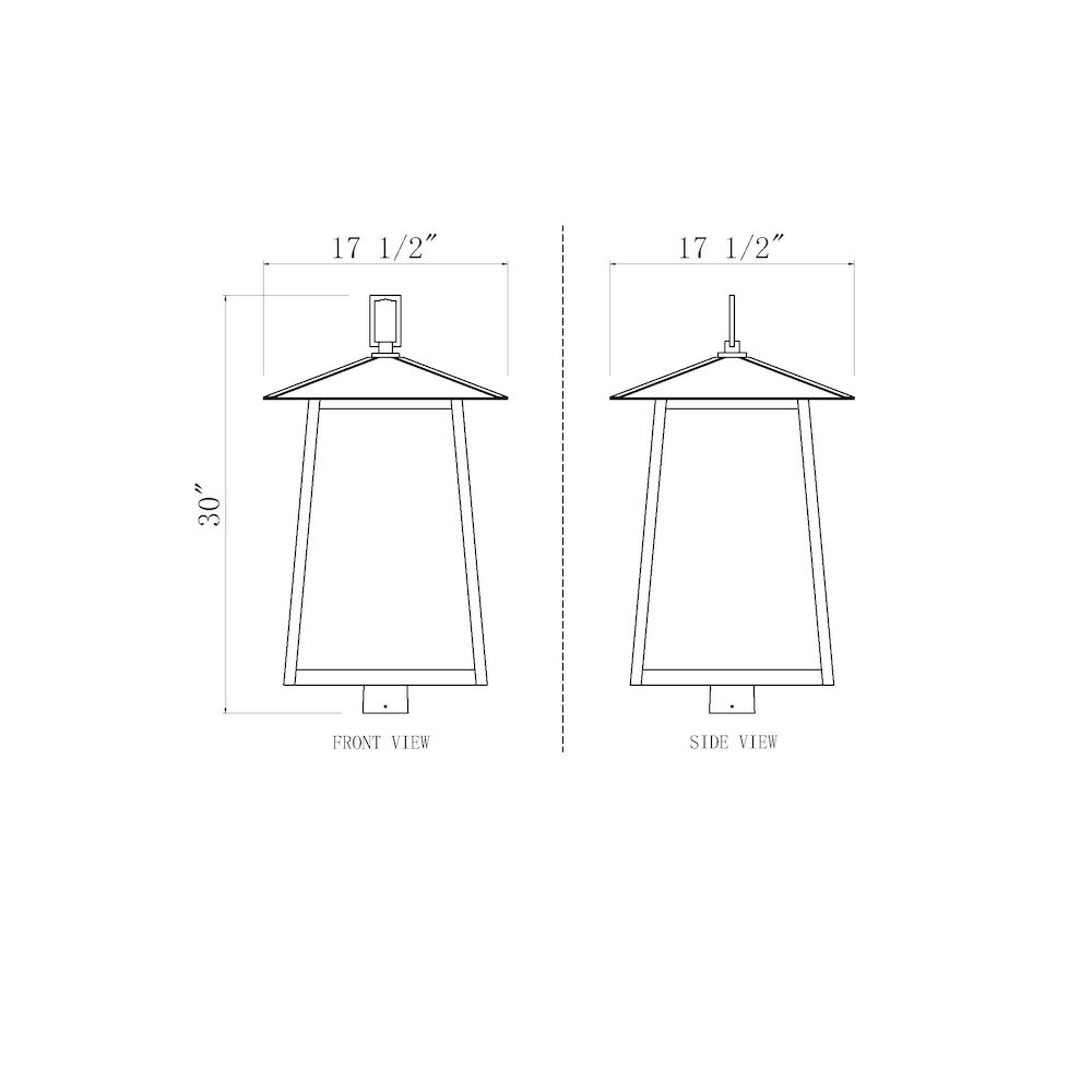 Z-Lite 6 Light Outdoor Post Mount Fixture. Picture 6