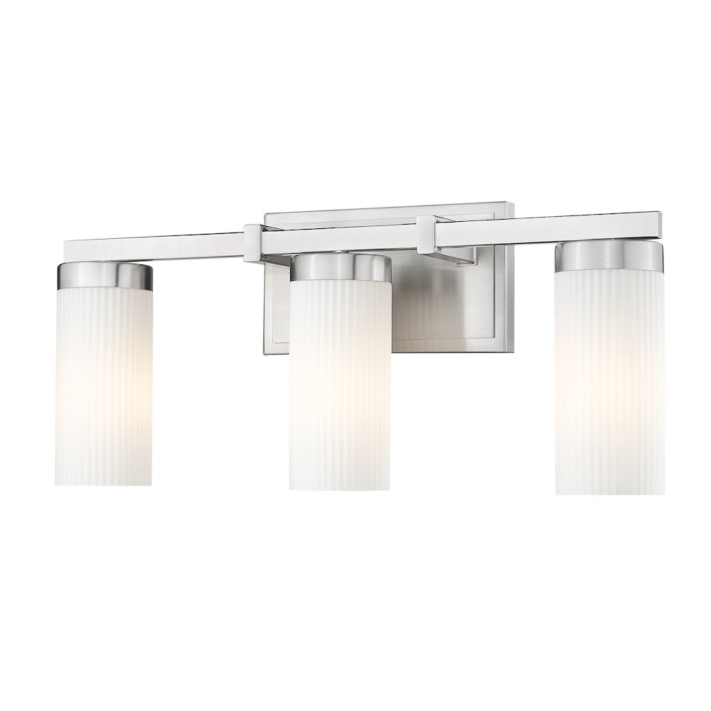 Z-Lite Danica 3 Light Vanity in Brushed Nickel color, Steel frame. Picture 1