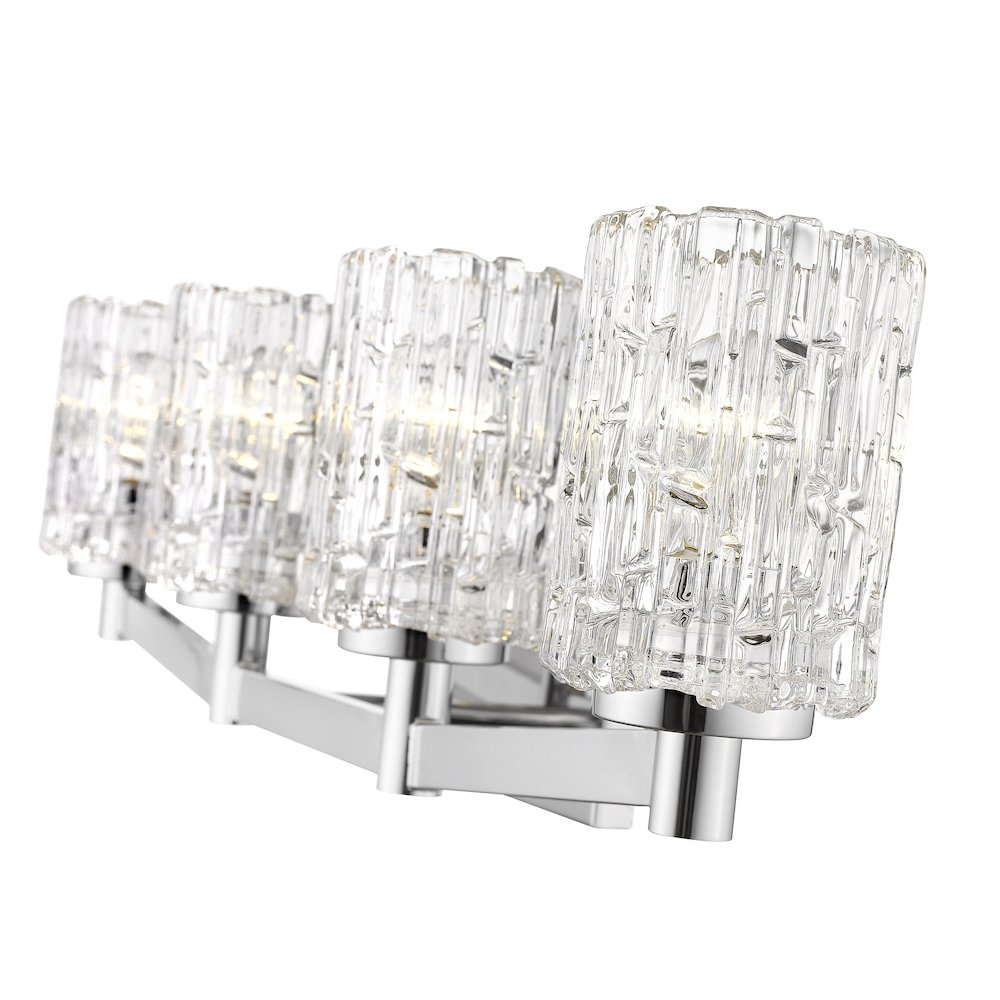 Z-Lite Aubrey 4 Light Vanity in Chrome Frame Finish. Picture 4