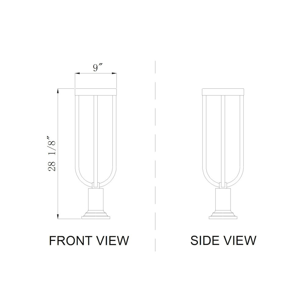 Z-Lite 1 Light Outdoor Pier Mounted Fixture. Picture 8