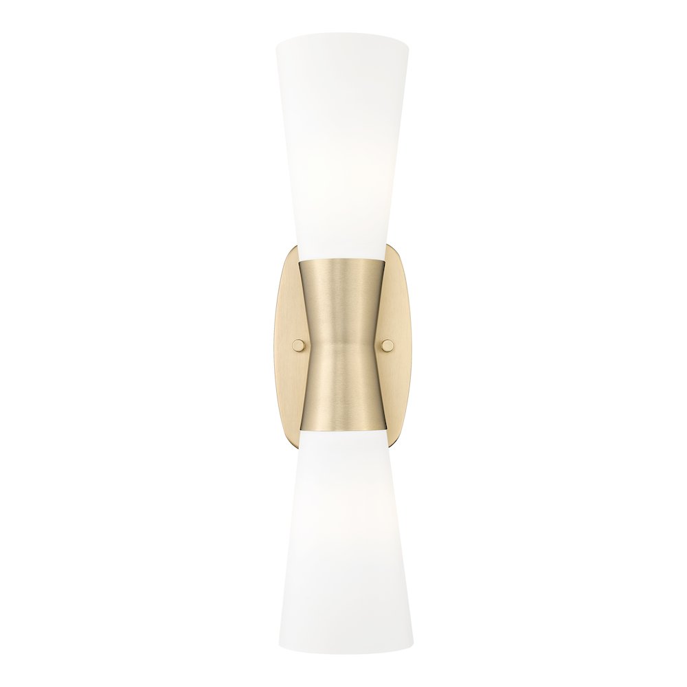 Z-Lite 2 Light Wall Sconce, Modern Gold. Picture 2