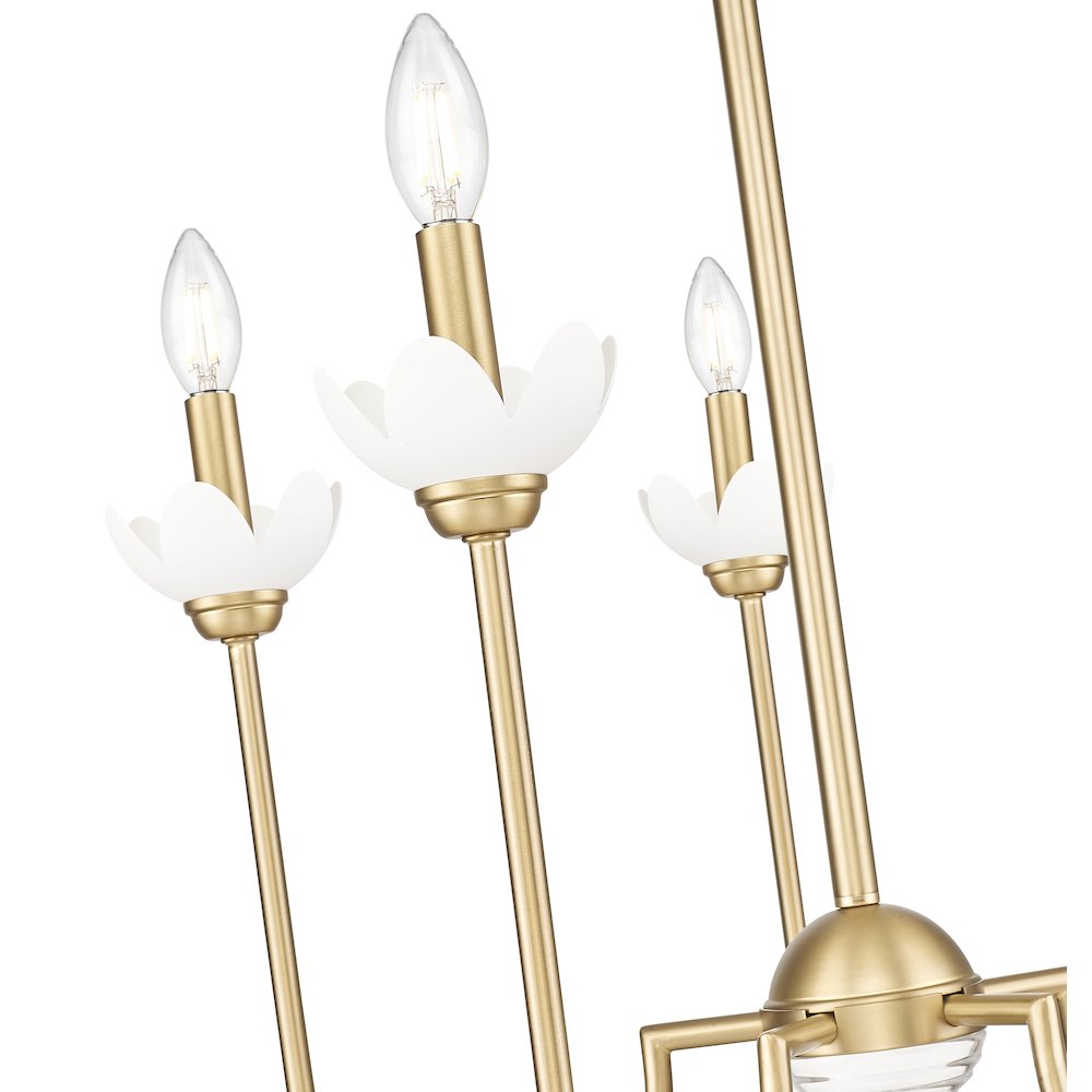 Z-Lite Allistair 5 Light Chandelier in Modern Gold color, Steel frame. Picture 4