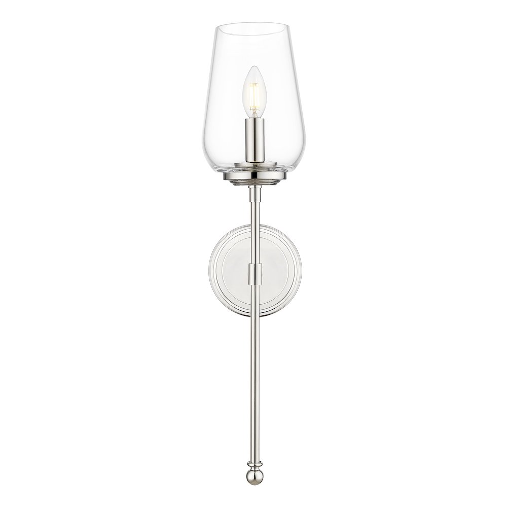 Z-Lite 1 Light Wall Sconce, Polished Nickel. Picture 2