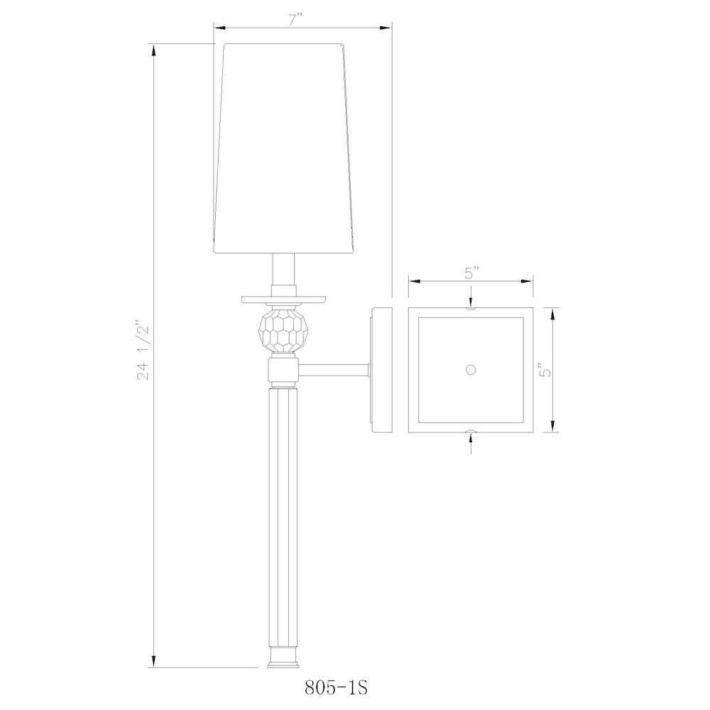 Z-Lite 1 Light Wall Sconce. Picture 8
