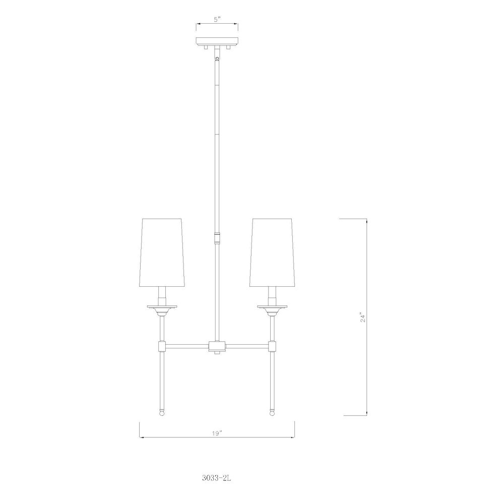 Z-Lite 2 Light Linear Chandelier. Picture 8