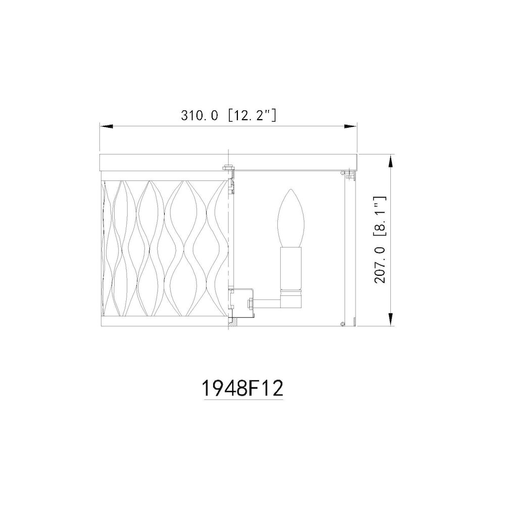 Z-Lite 3 Light Flush mount. Picture 8