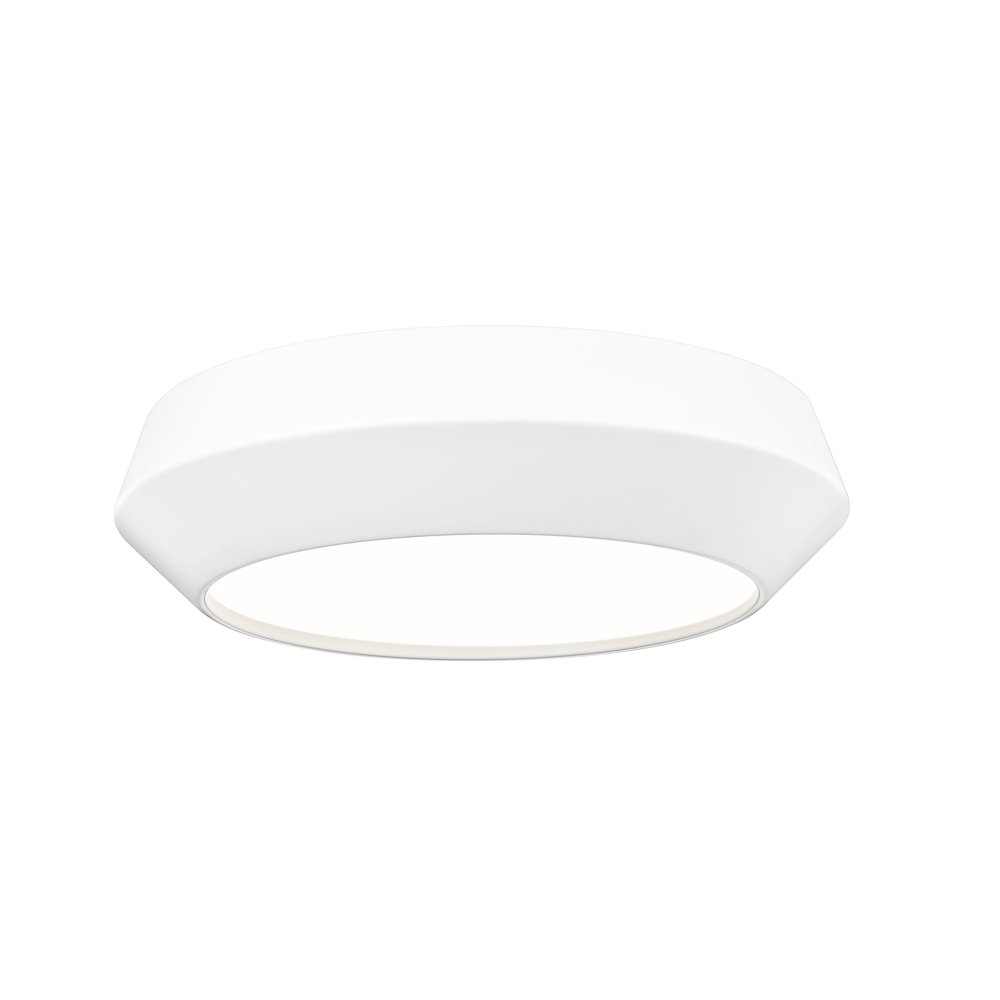 Z-Lite 1 Light Flush Mount, Matte White. Picture 1