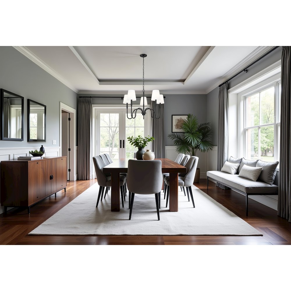 Z-Lite 5 Light Chandelier, Matte Black. Picture 6