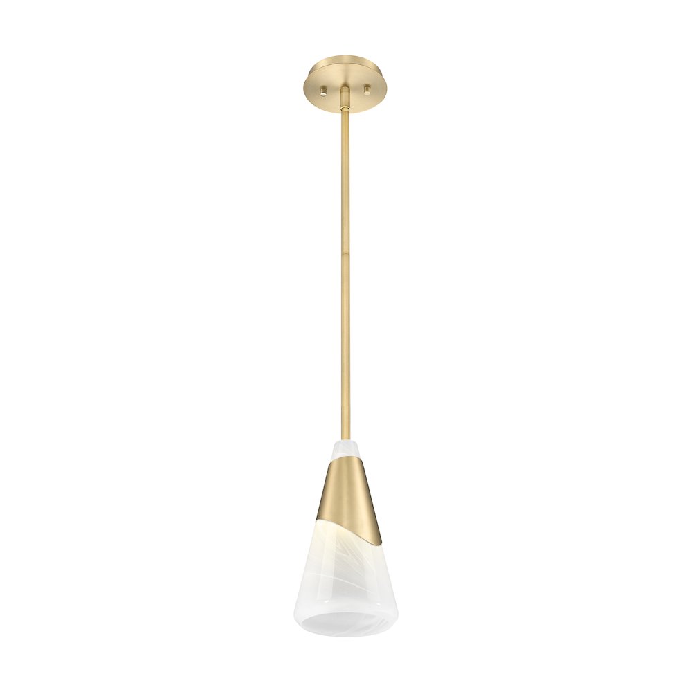 Z-Lite Aimie 1 Light Pendant, Modern Gold. Picture 2