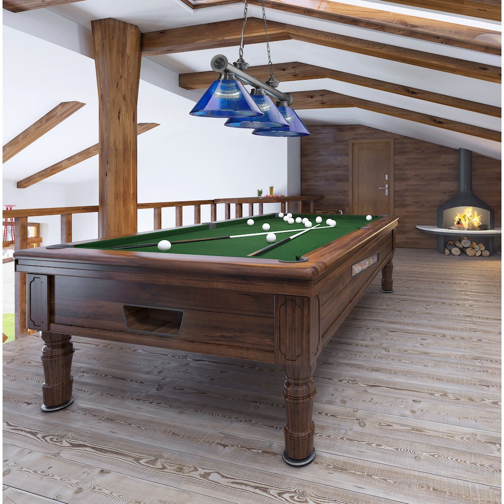 Z-Lite Cordon 3 Light Billiard, Steel Frame, Dark Blue Shade Color. Picture 7