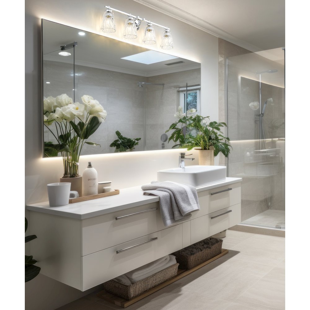 Z-Lite 4 Light Vanity, Chrome. Picture 5