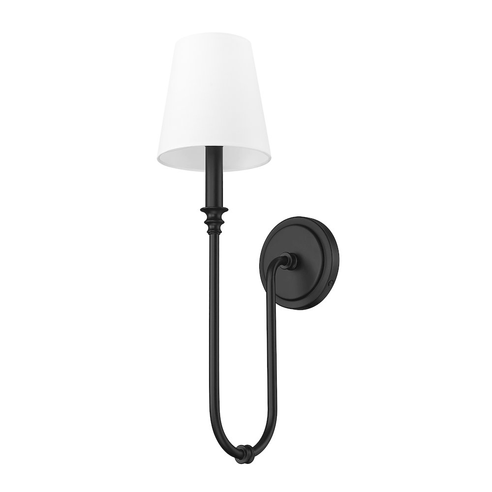 Z-Lite 1 Light Wall Sconce, Matte Black. Picture 7