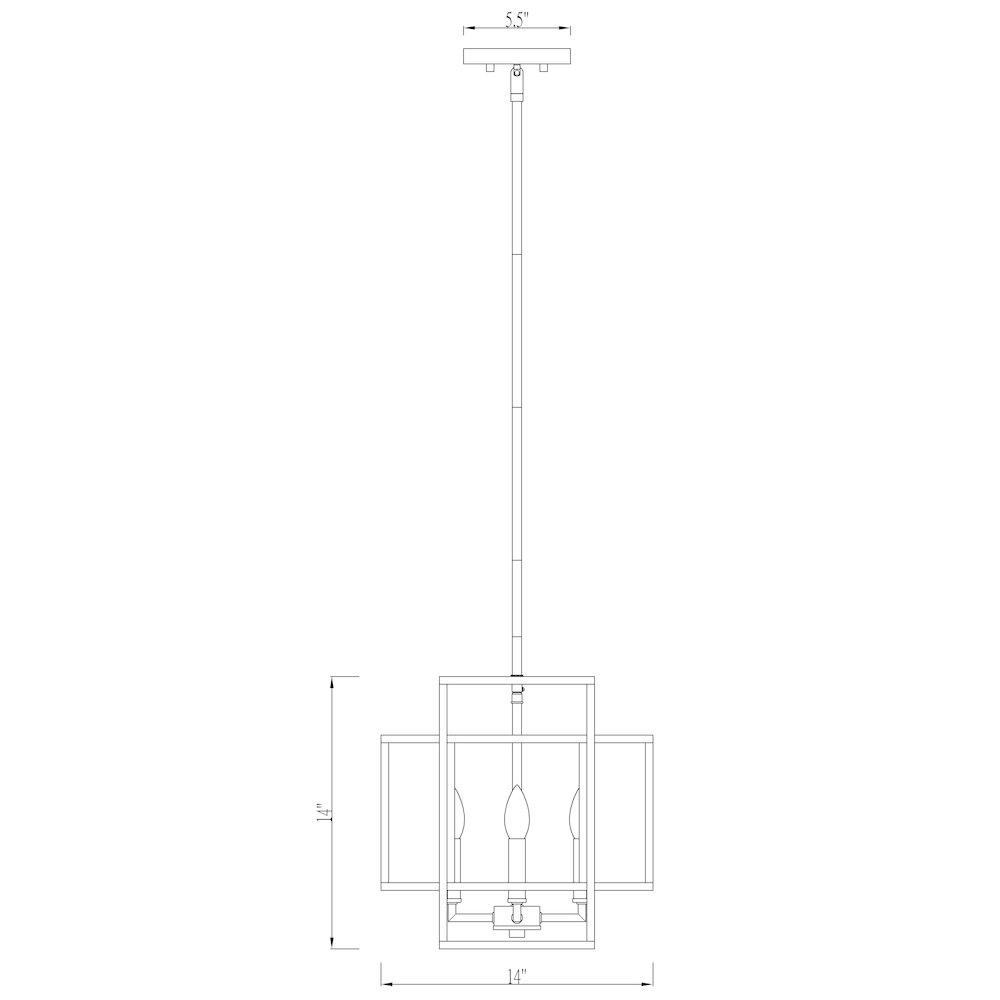 Z-Lite 4 Light Pendant. Picture 7