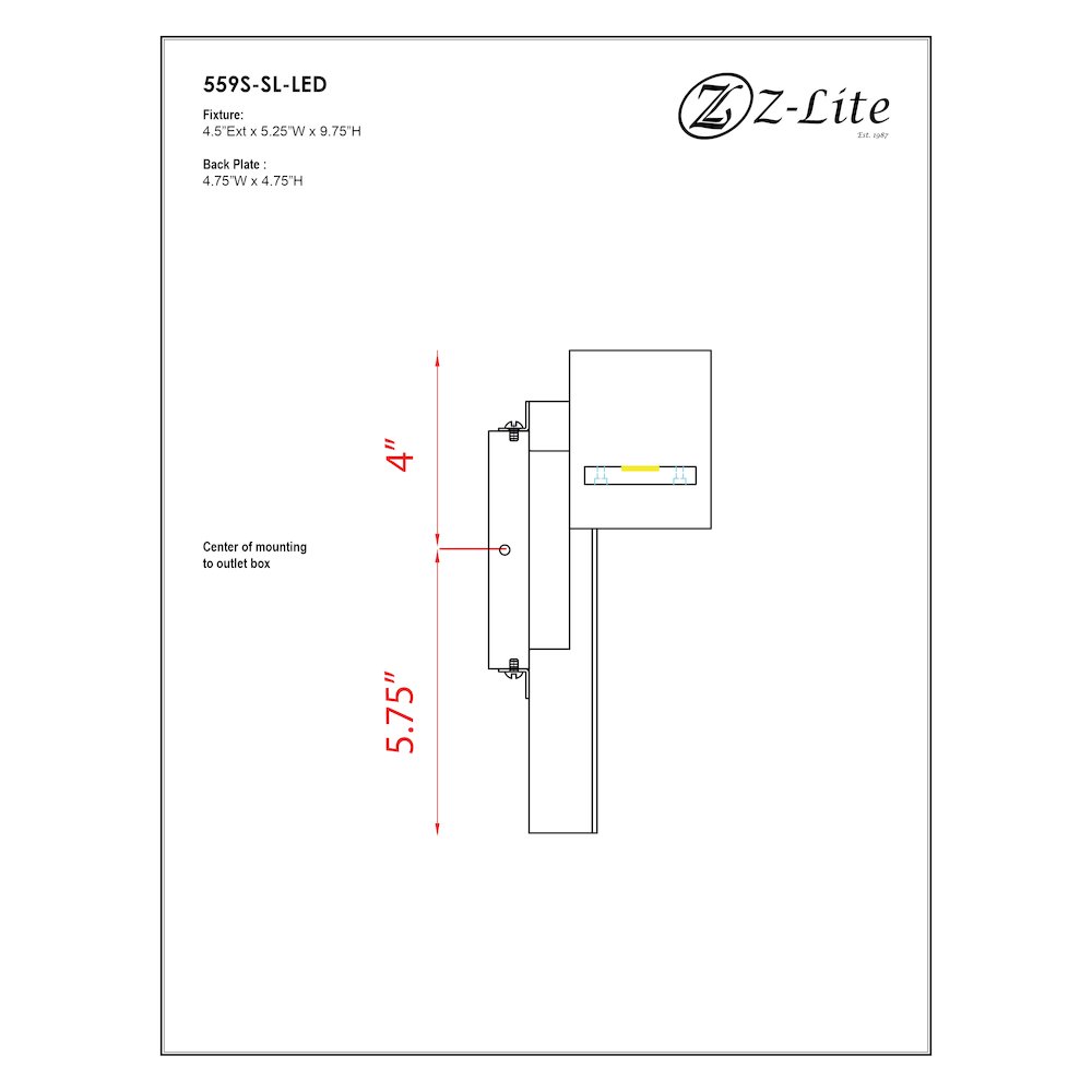 Z-Lite 1 Light Outdoor Wall Light. Picture 2