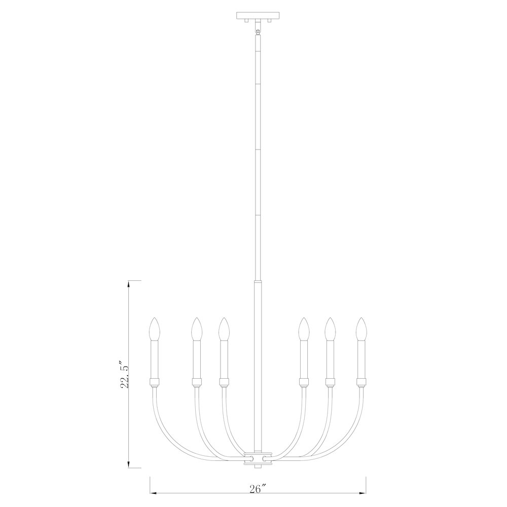 Z-Lite 6 Light Chandelier. Picture 8