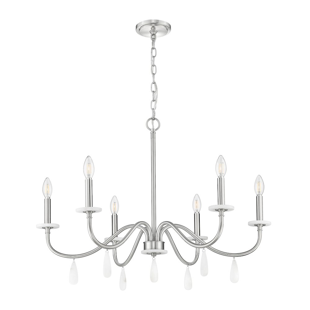 Z-Lite 6 Light Chandelier, Brushed Nickel. Picture 7