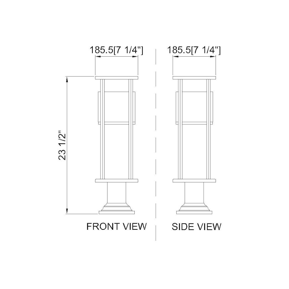 Z-Lite 1 Light Outdoor Pier Mounted Fixture. Picture 8